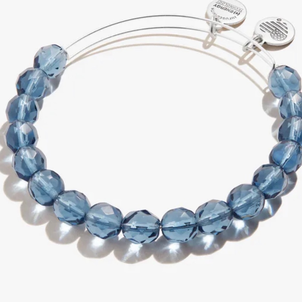 ALEX AND ANI Luna Beaded Bangle Sky Blue
